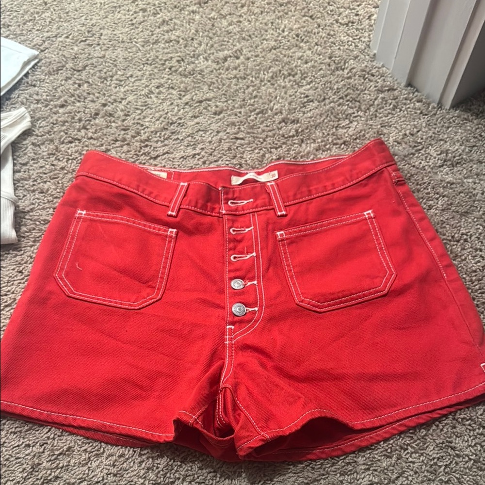 Stylish Red Women's Shorts